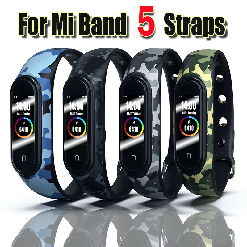 Dây Đeo Thay Thế Chất Liệu Silicon Màu Trơn Cho Xiaomi Mi Band 5