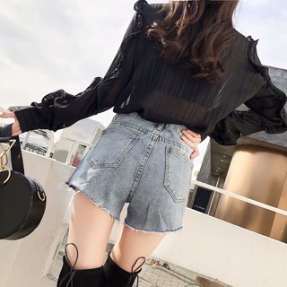 QUẦN JEANS SHORT LƯNG CAO