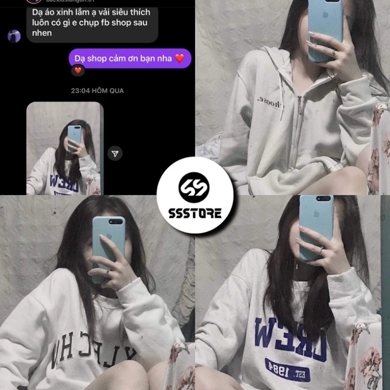 Áo khoác Choose màu xám kem unisex ảnh thật SSSTore  - Hàng mới về