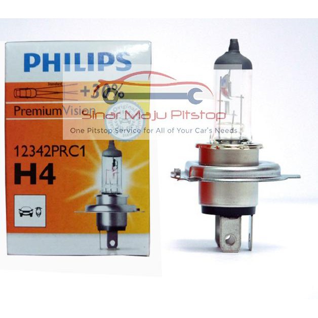 Bóng Đèn Pha Halogen H4 Philips 12v 60 / 55w P43T-38 Cho Xe Hơi