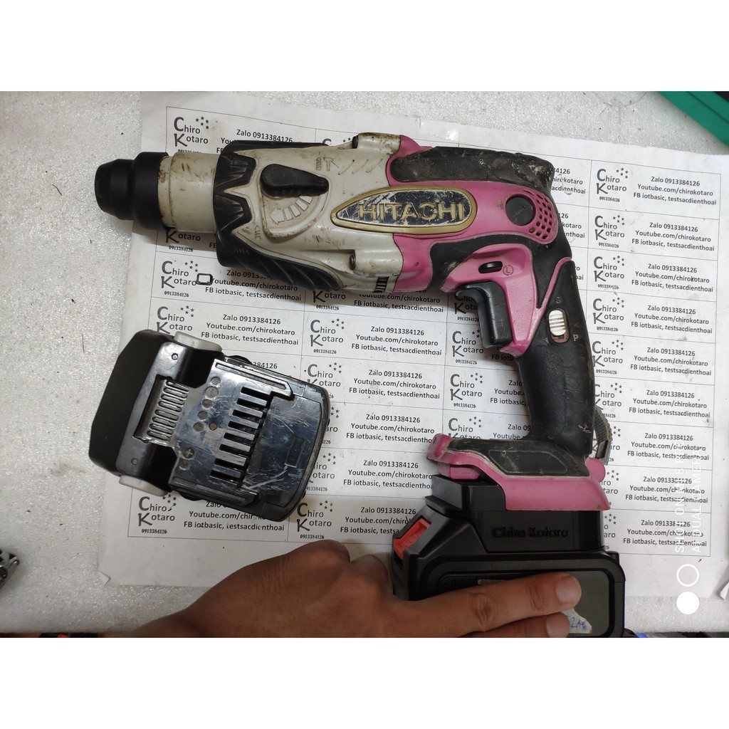 Đế chuyển pin máy Hitachi 18V Li-ion sang dùng hộp pin cài Makita