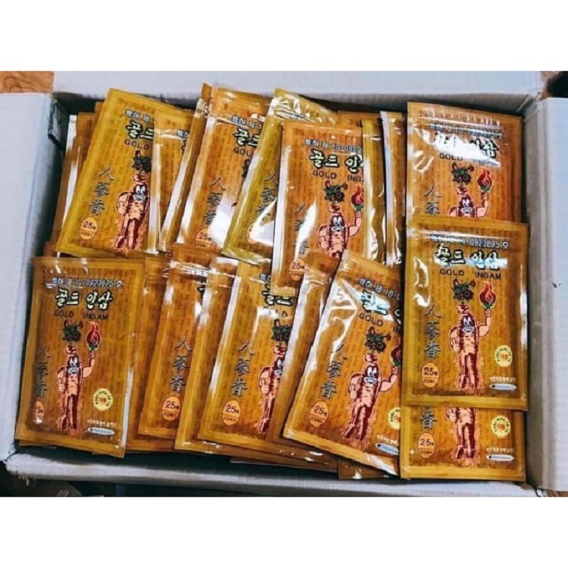 Cao Dán Hồng Sâm Gold Insam Hàn Quốc, Túi Vàng 25 Miếng, Giúp Giảm Đau Hiệu Quả, Dễ Sử Dụng, An Toàn