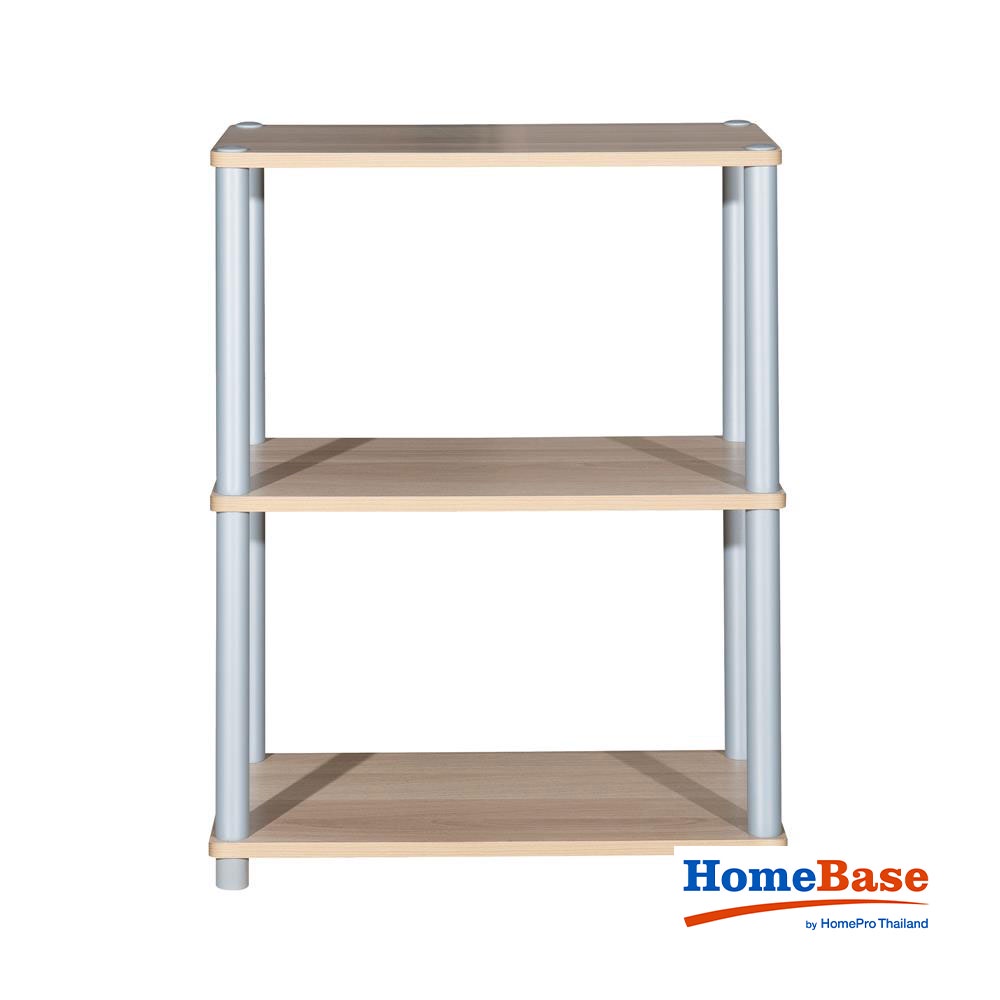 HomeBase FURDINI kệ MDF đa năng 3 tầng Minus Thái Lan W60XD30XH76.3cm màu trắng/xám