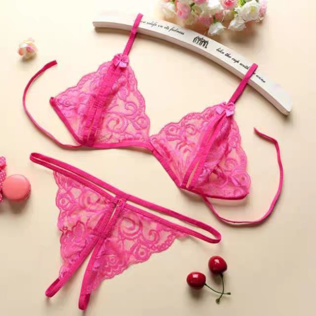 FULL SET Bộ Đồ Lót Ren Xẻ đáy kèm Đai Hông và Tất lingerie Lọt Khe Nữ | BigBuy360 - bigbuy360.vn