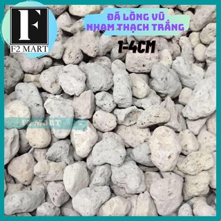 1Kg Đá Nham Thạch Trắng | Đá Lông Vũ (1-4cm)