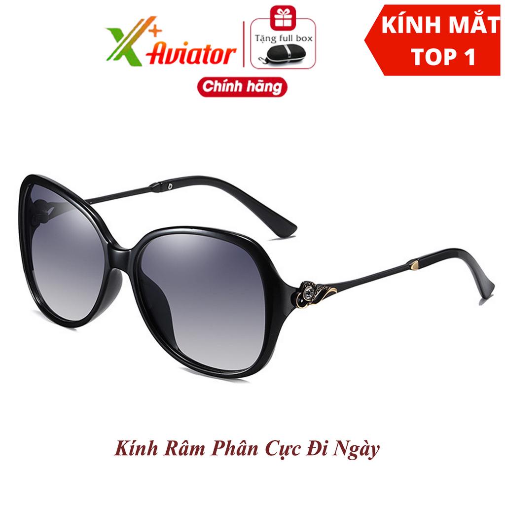 Kính mát nữ mắt kính đổi màu đi ngày và đêm Aviator Xplus mắt kính polorized phân cực siêu nhẹ chống tia UV chống chói
