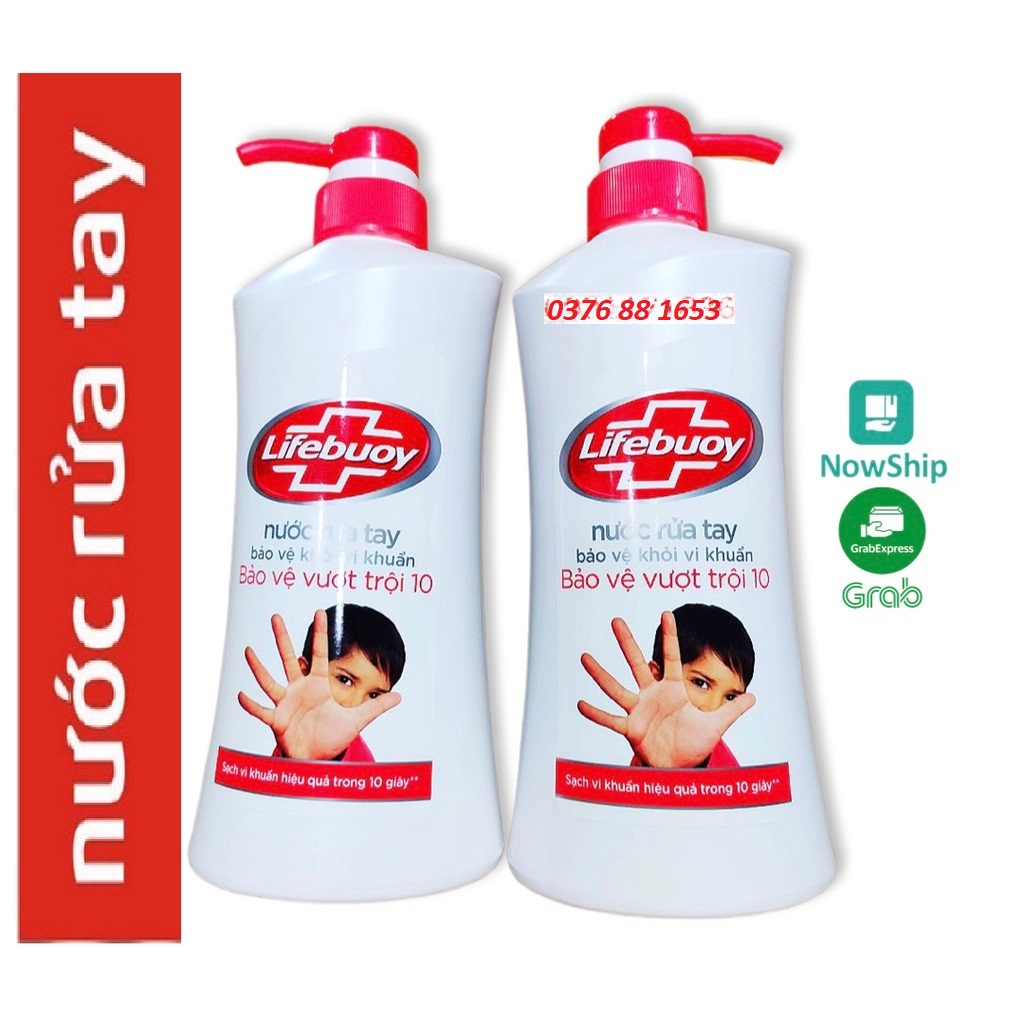 [Hoả Tốc] Nước Rửa Tay LIFEBUOY Diệt Khuẩn 99% 700 g Bảo Vệ Vượt Trội Chai lớn 700g