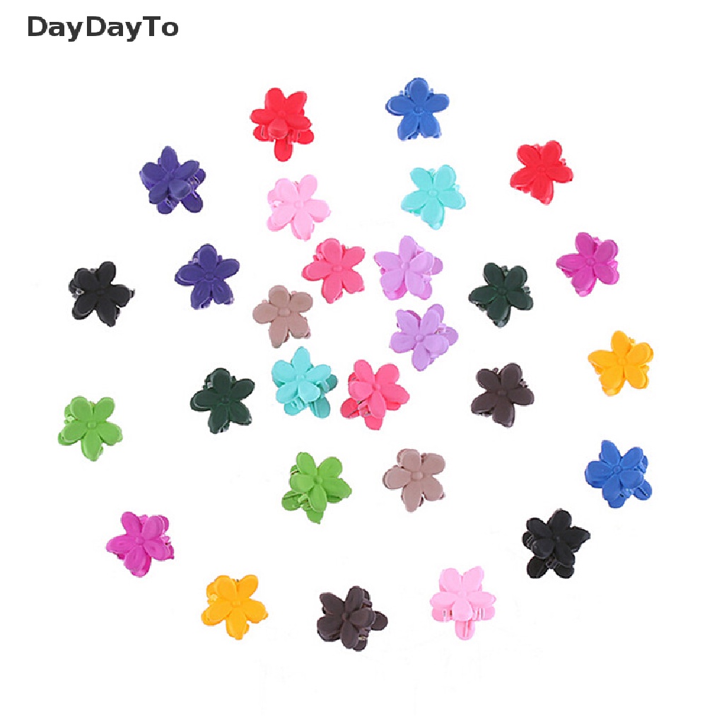 Set 30 Kẹp Tóc Càng Cua Đính Hoa Mini Nhiều Màu Cho Bé Gái