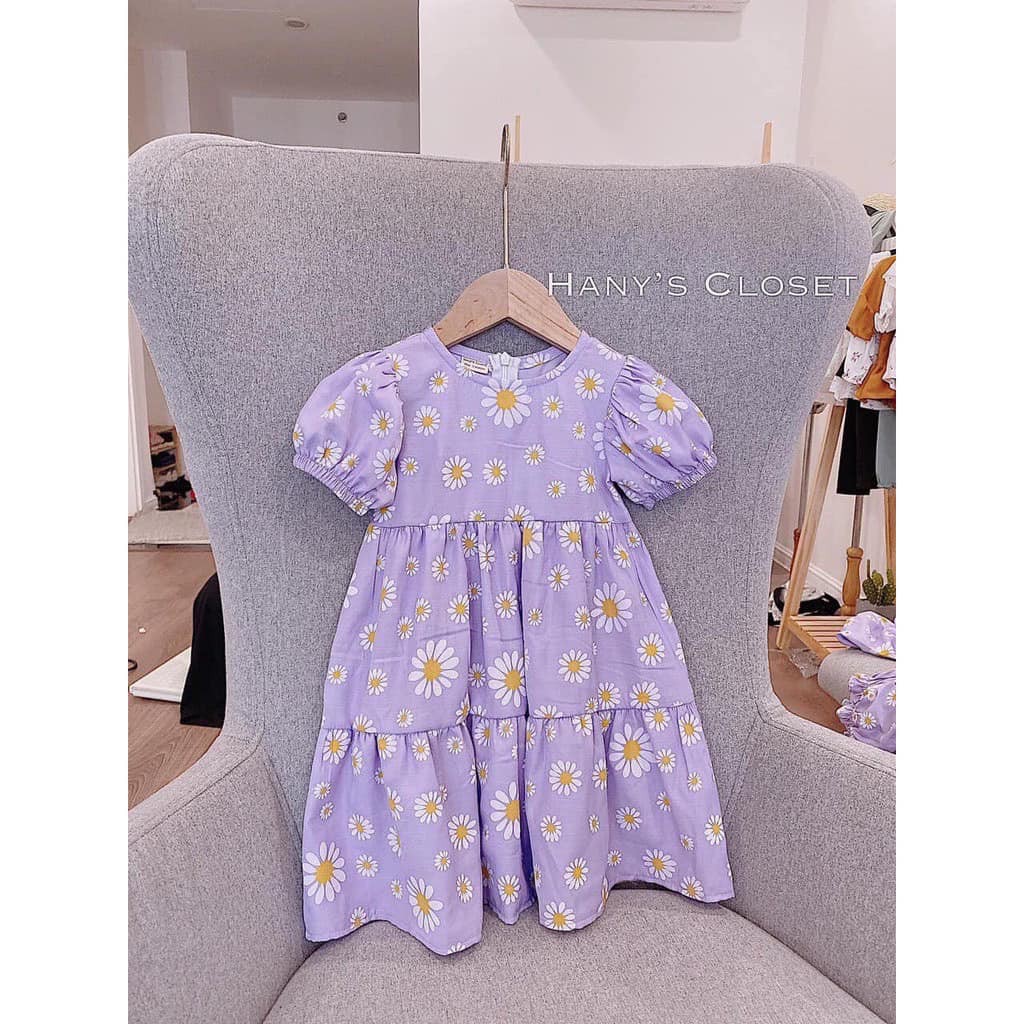 bán sỉ váy hoa cúc tím cho bé