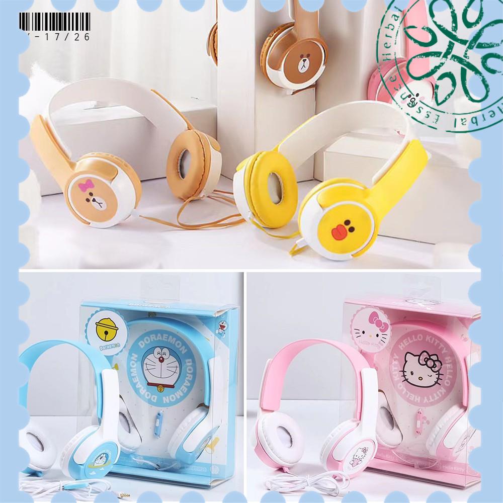 Tai nghe chụp tai Doraemon - Hello Kitty - Gấu - Thỏ - Vịt siêu cấp đáng yêu phù hợp cho học sinh, sinh