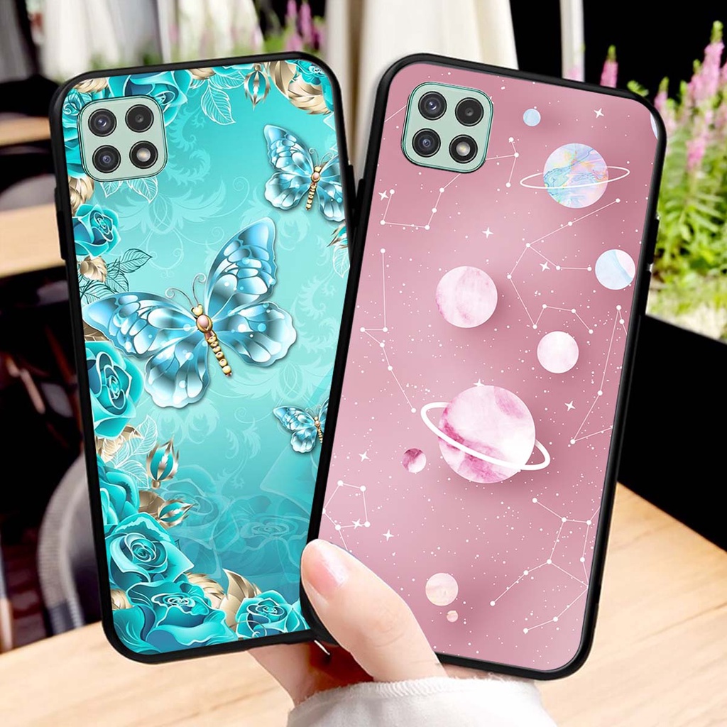 Ốp lưng Samsung A22 5G in hình hoa xinh xắn, hiện đại , thời trang ,phong cách