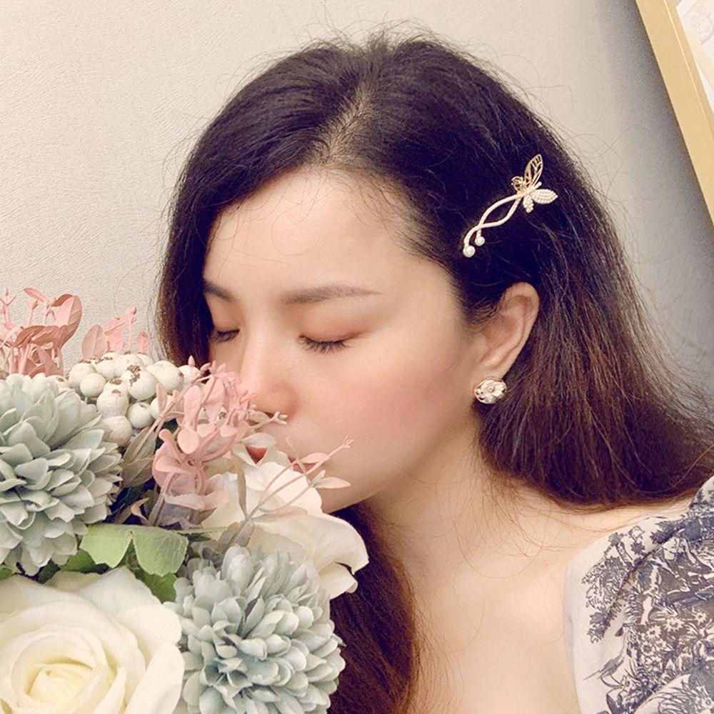 Kẹp Tóc Hình Bướm Chất Liệu Hợp Kim Phong Cách Thời Trang Hàn Quốc