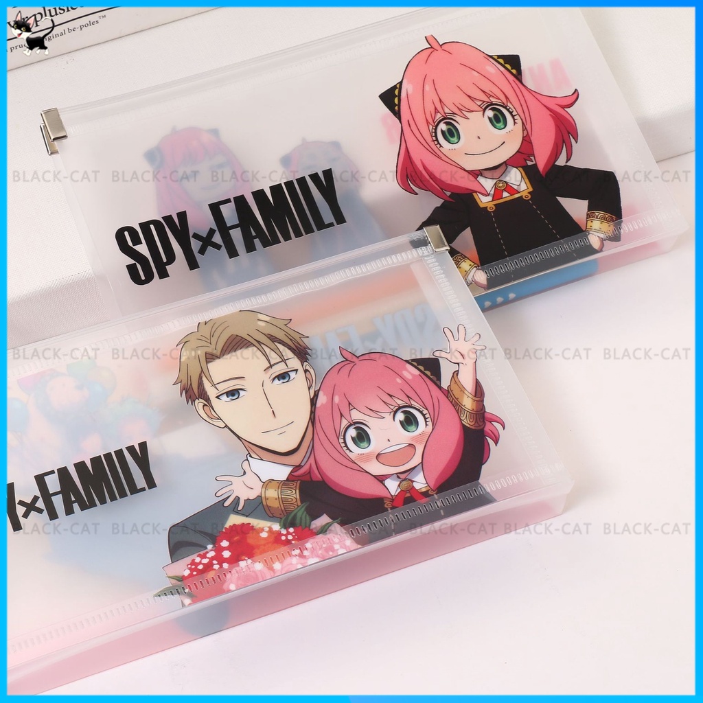 Túi Đựng Bút Bằng PVC Có Khóa Kéo In Hình Anime Dễ Thương