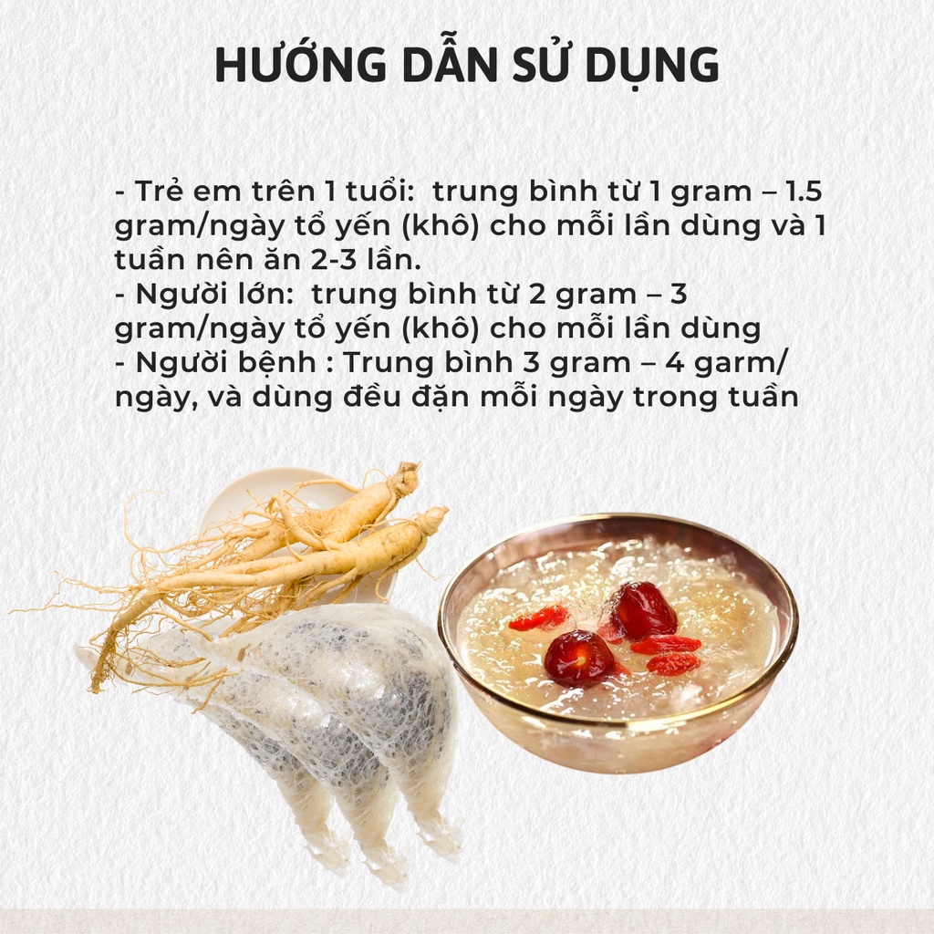 Hop Yến Sào Hogi nhân sâm cao cấp 15% yến tươi chính hãng nguyên chất chưng sẵn đóng hộp bồi bổ sức khỏe TY02