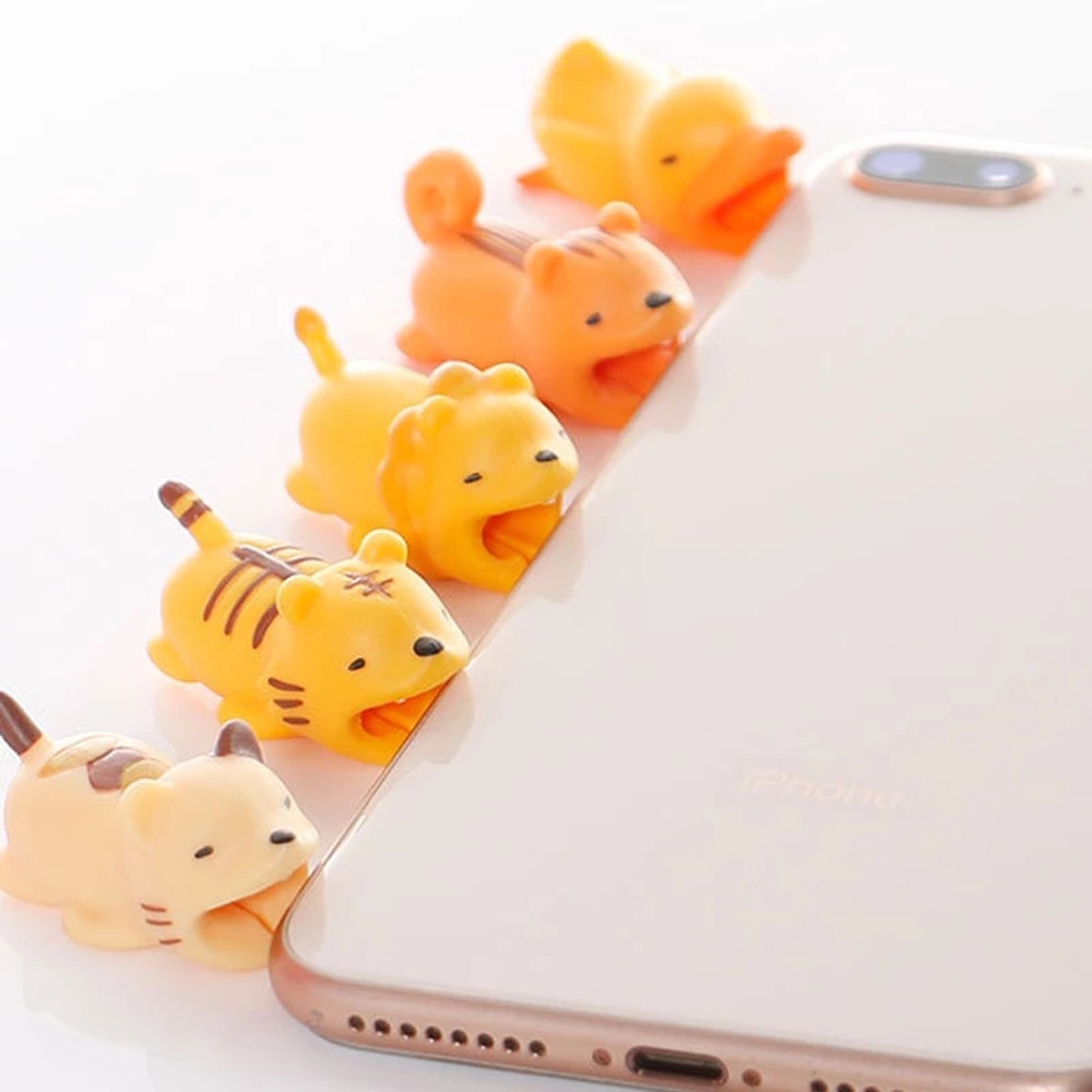 Phụ kiện bảo vệ dây cáp sạc/ tai nghe/ cáp usb hình động vật hoạt hình đáng yêu tiện dụng
