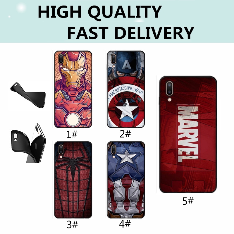 Ốp Điện Thoại Mềm Hình Iron Man Captain America Cho Samsung A5 A7 A9 J3 2016 J6 S5 S6 Edge J5 2016 J5 Prime