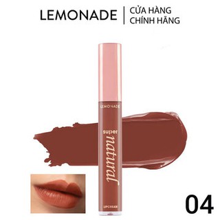 Son Kem Lì Lemonade Màu Cam Đỏ Đất 04 Super Strong 5g SuperNatural Matte Lipcream #04 Super Strong