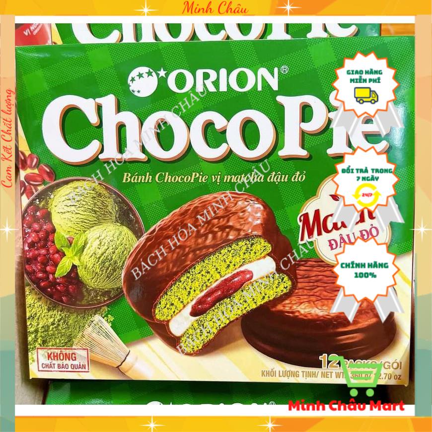 Bánh Chocopie Matcha Đậu Đỏ 360g (12 Cái) Mới