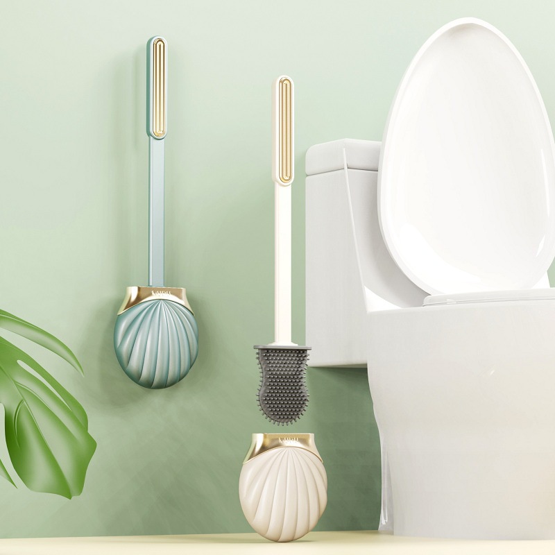 Bộ Cọ Chà Toilet Cán Dài Bằng Silicone Tiện Lợi Dành Cho Nhà Tắm