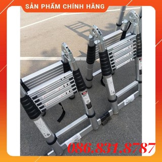 THANG NHÔM RÚT ĐÔI 38Al (1M9 + 1M9). THANG NHÔM RÚT CHỮ A