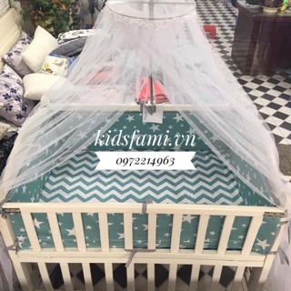 Sỉ màn tuyn và cây treo inox cho giường cũi