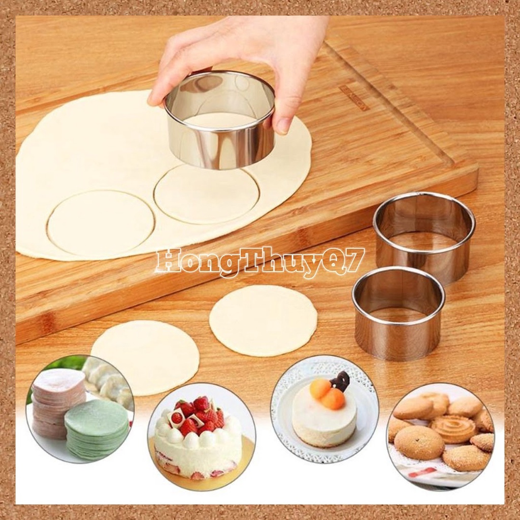 Khuôn tròn, viền hoa cắt bánh quy /13.23/- HongThuyQ7