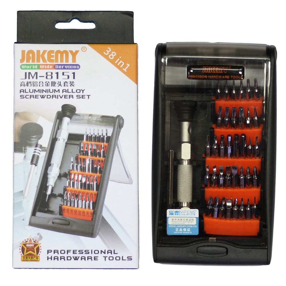 Bộ tua vít đa năng 38in1 Jakemy JM-8151 (Cam Đen)