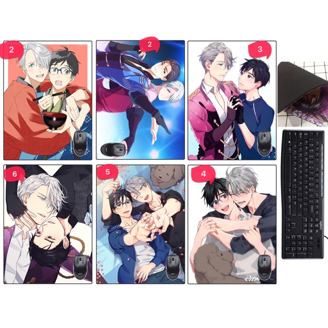 Bàn di chuột BL yuri!!! On lce victuuri dẻo khổ 20x24cm