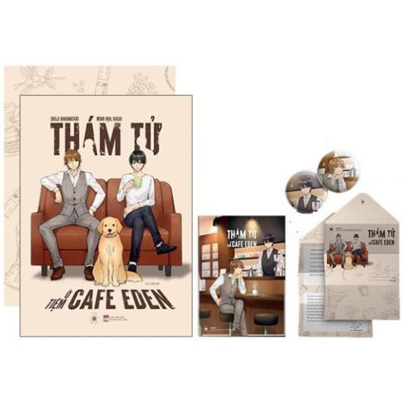 Sách - Thám tử ở tiệm cafe Eden (Bản đặc biệt: Thư Tay Có Chữ Ký Tác Giả +Postcard +Huy hiệu) [AZVietNam]