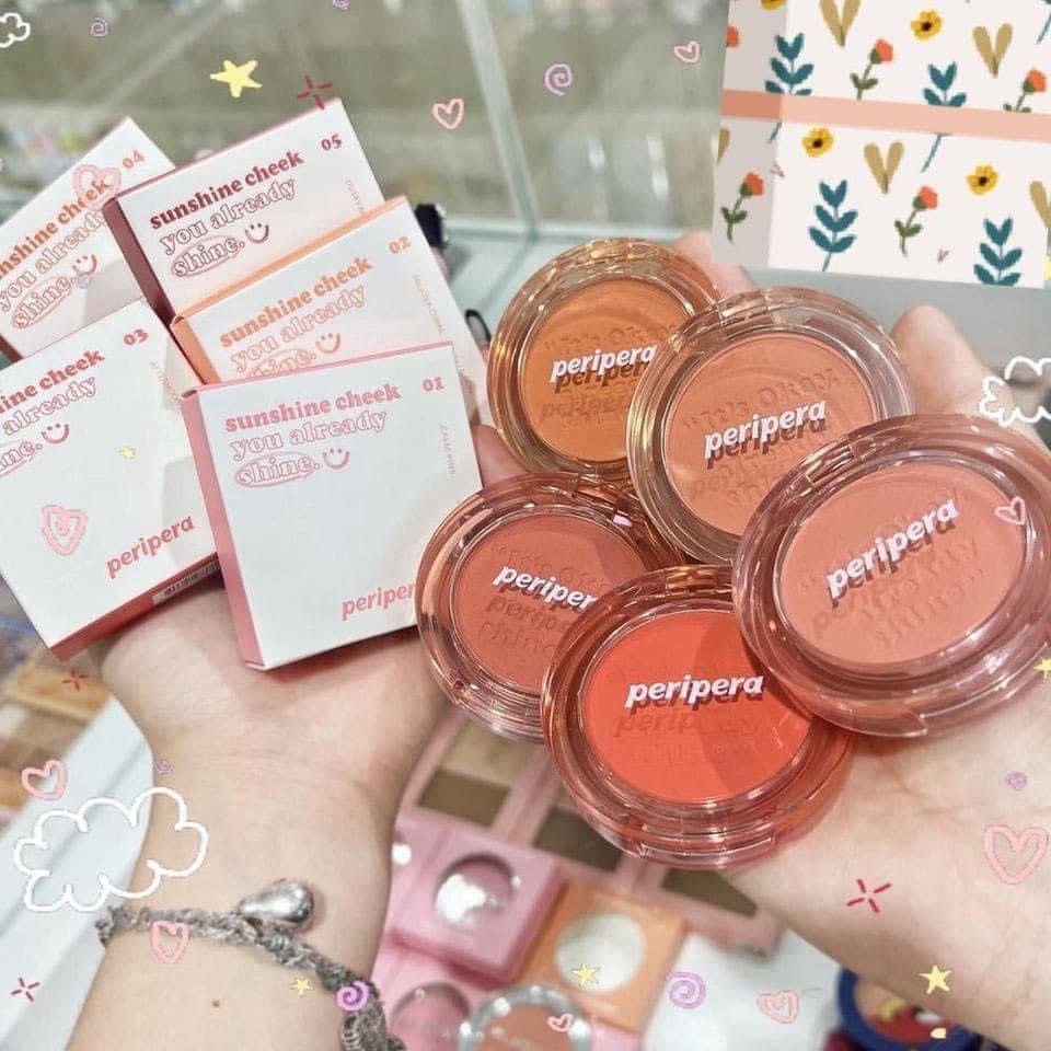 Phấn Má  Hồng PeriPera Pure Blushed Sunshine Cheek