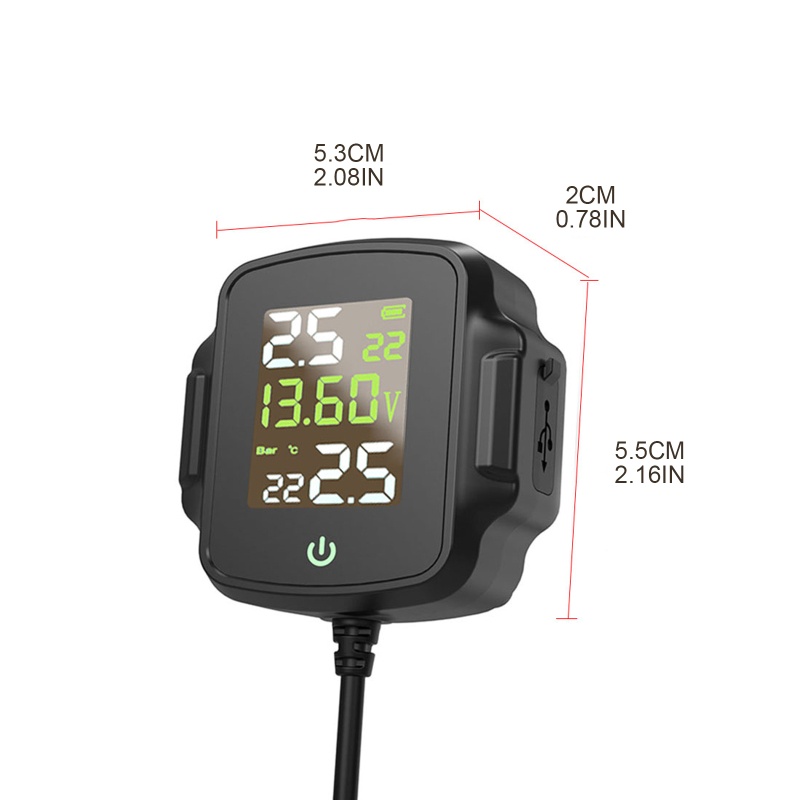 Thiết Bị Theo Dõi Áp Suất Lốp Xe Máy QC 3.0 USB
