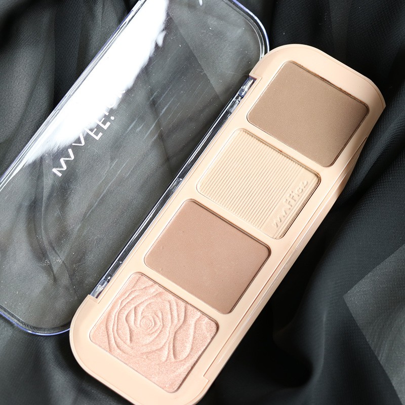 [Hàng mới về] Bảng Phấn Tạo Khối MAFFICK Kiêm Má Hồng Phấn Bắt Sáng 4 Màu Kháng Nước Lên Màu Nhanh Trang Điểm Thời Trang | BigBuy360 - bigbuy360.vn