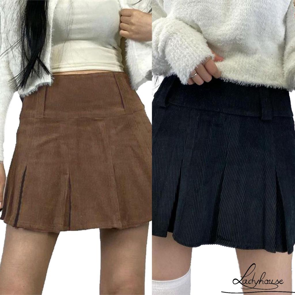 Chân váy lưng cao màu trơn thời trang dành cho nữ