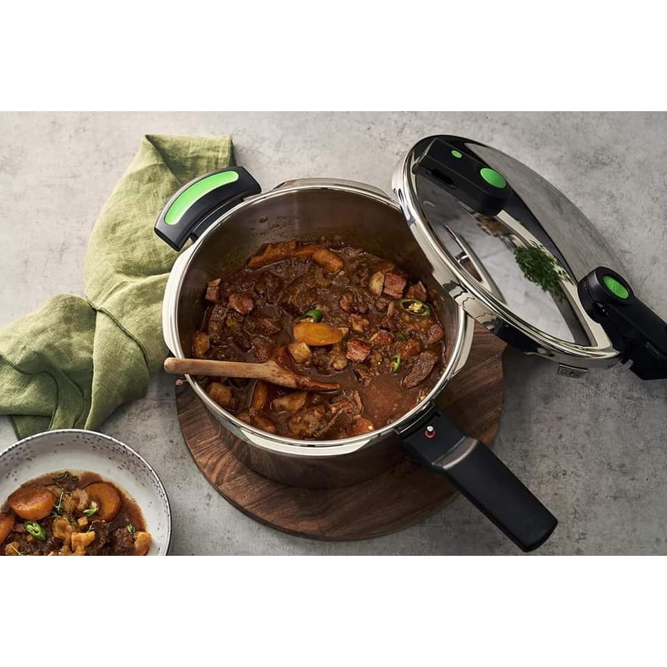 Áp suất Fissler 4,5L Vitaquick GREEN made in Germany kèm xửng hấp