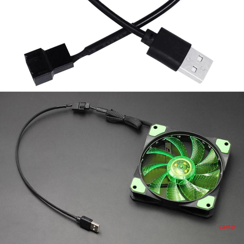 Cáp Quạt Chuyển Đổi 30CM USB Sang Molex- 4 Pin Cho Quạt Máy Tính 2464 22AWG OD 3.5mm