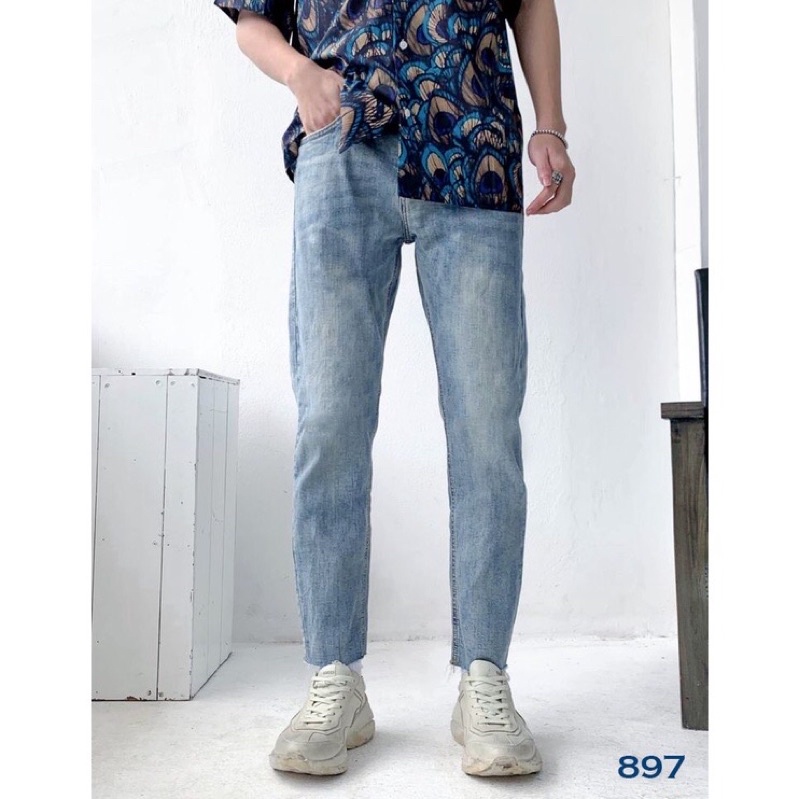 [ Rẻ Vô Địch ] Quần Jean Skinny Nam Chất Bò,Màu Sáng Co Dãn Phong Cách Năng Động