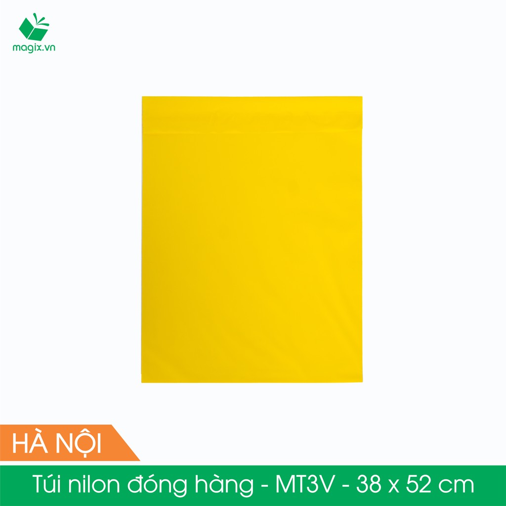 MT3V - 38x52 cm - Túi nilon gói hàng - 100 túi niêm phong đóng hàng màu vàng