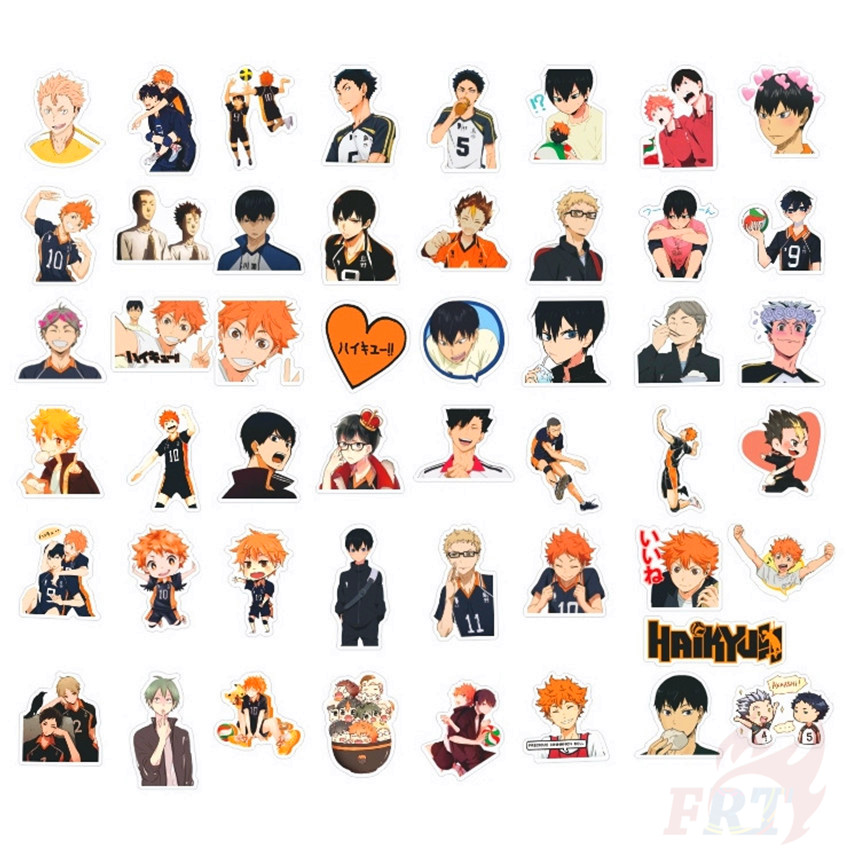 ❉ Haikyuu!! - Series 06 Anime Shoyo Hinata Tobio Kageyama Kei Tsukishima Yu Nishinoya Kozume Kenma Stickers ❉ 50Pcs/Set DIY Fashion Doodle Decals Stickers