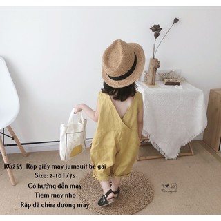 RG255_Rập giấy may jumpsuit bé gái