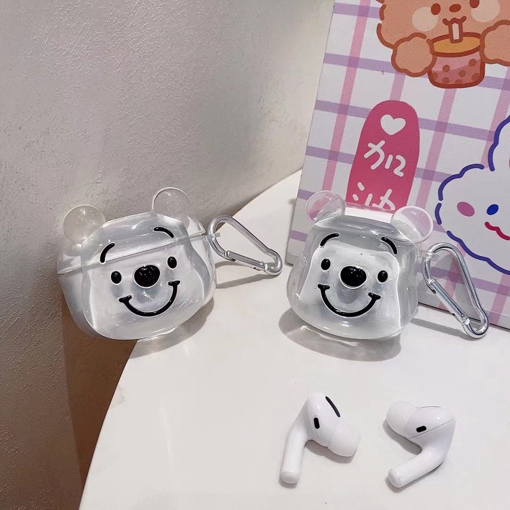 Vỏ bảo vệ hộp sạc tai nghe Bluetooth Airpods 1 2 pro bằng TPU mềm in hoạt hình