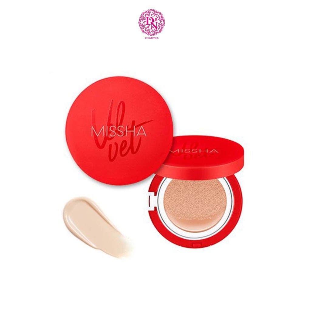 Phấn nước trang điểm che phủ cao Missha Velvet Finish Cushion SPF50+ PA+++ Màu Đỏ 15g