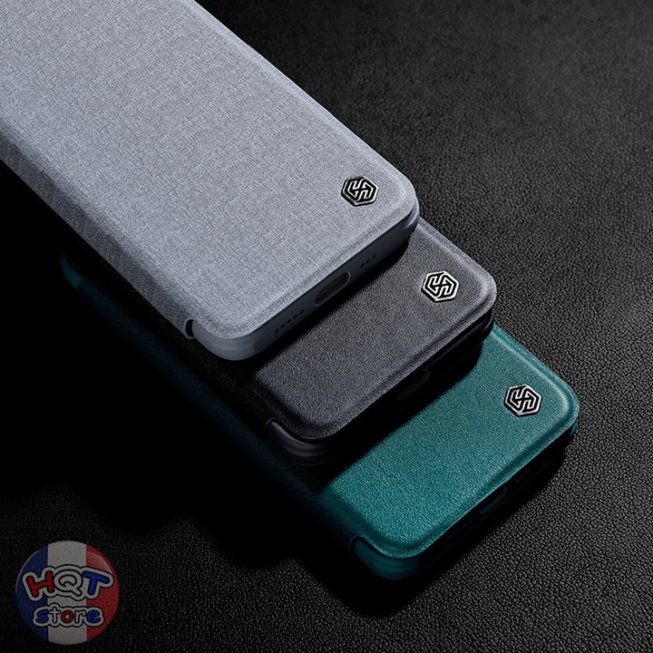 Ốp lưng bao da Nillkin Qin Pro Plain Leather Cloth Case IP 13 Pro Max bảo vệ camera