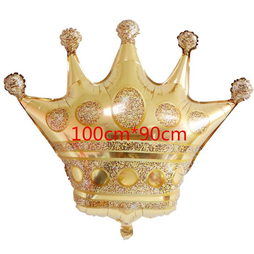 Bong bóng lá nhôm hình vương miện nhỏ nhắn dùng để trang trí tiệc sinh nhật cho bé