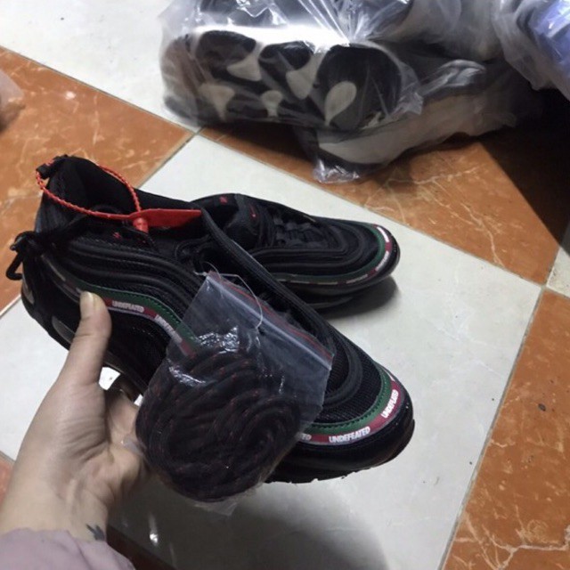 GIÀY BÀY MẪU, GIÀY SNEAKER AIRMAX 97 ĐEN VIỀN XANH ĐỎ