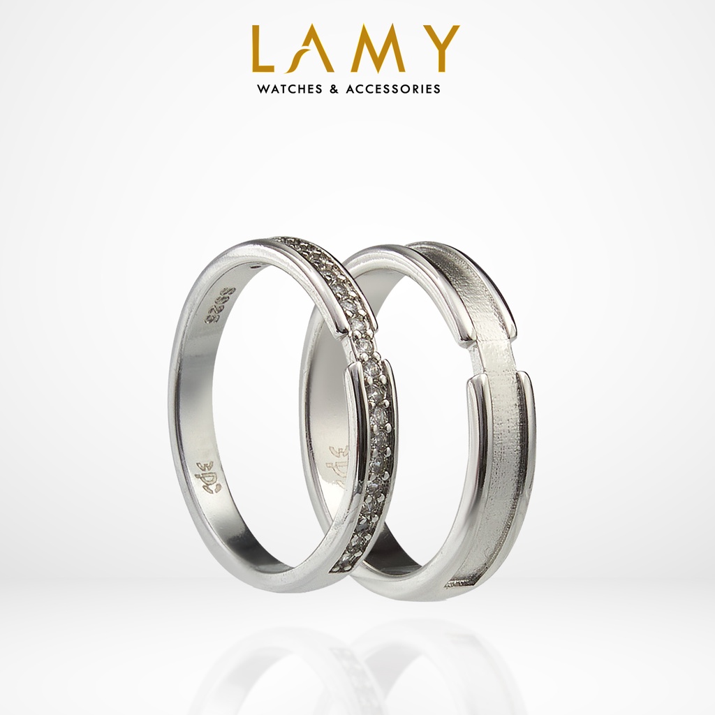 Nhẫn cặp đôi CDE True Crystal Link Ring CDE8013 & CDE8012