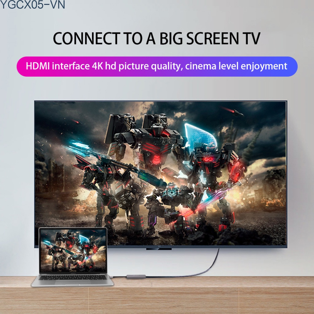 Bộ Chia Cổng Usb Type-C Sang 4k Hdmi 3 Cổng Usb 3.0 6 Trong 1 Tiện Dụng Cho Macbook Pro Air | BigBuy360 - bigbuy360.vn