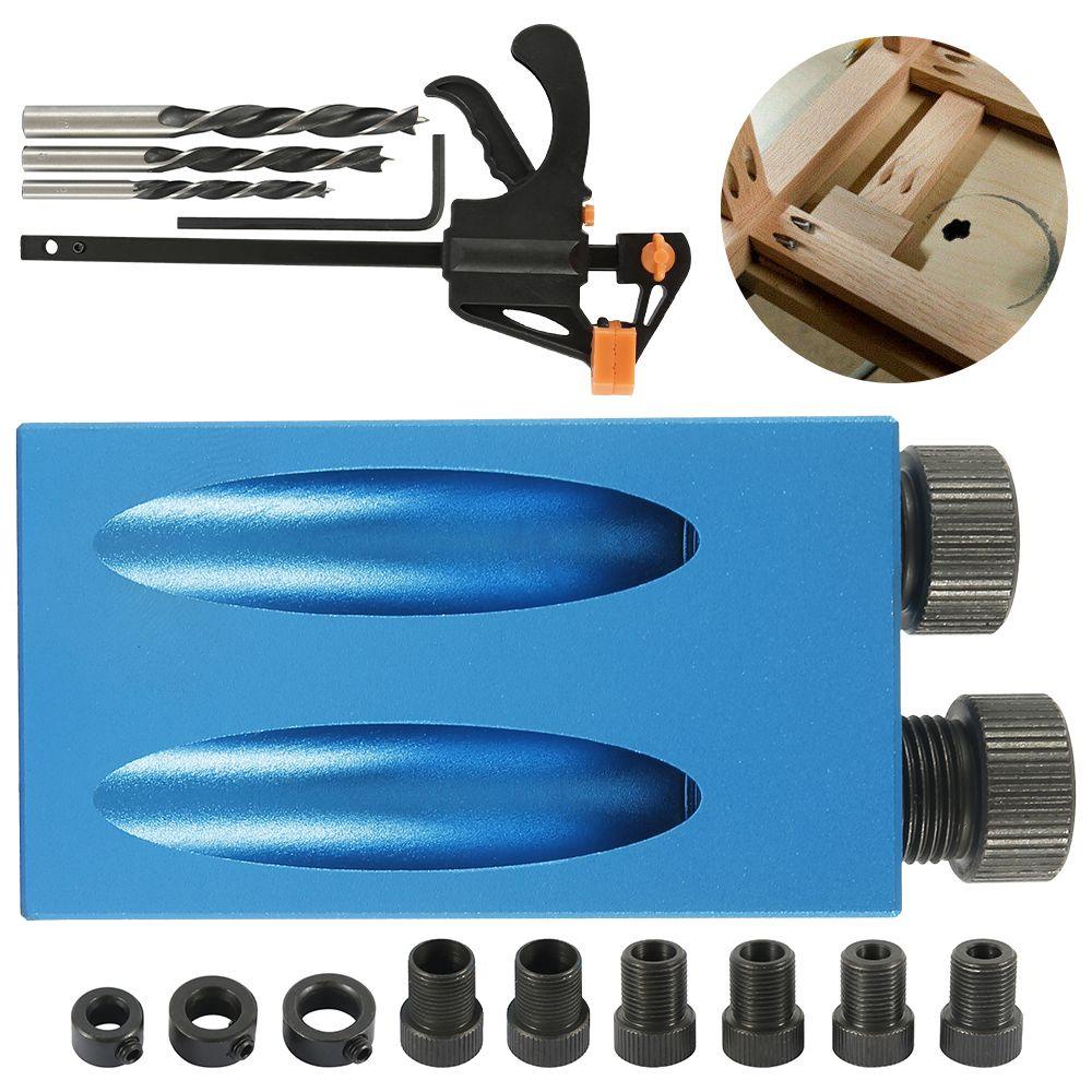 Bộ 15 Lỗ Luân Xa 15Cm Chuyên Dụng Làm Mộc°Dụng Cụ Định Vị Lỗ Khoan Bỏ Túi Tiện Dụng