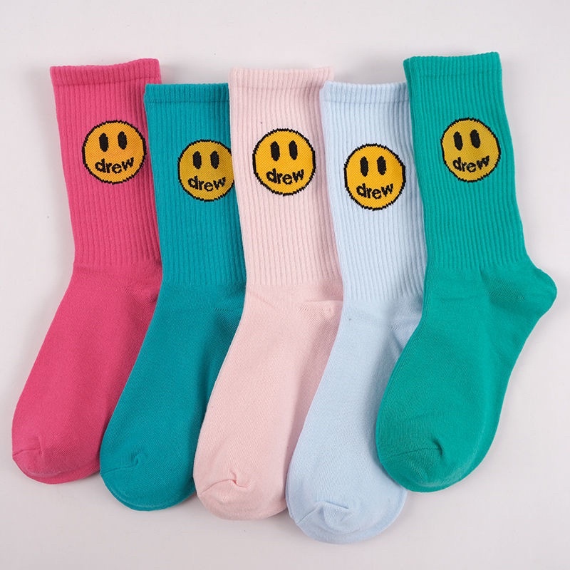 Tất drew cổ cao nam nữ - drew smile emotion đẹp nhiều màu