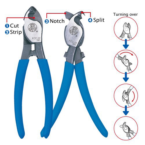 Kìm cắt cáp đảo chiều 150mm KCC-22 Tsunoda - KCC-22