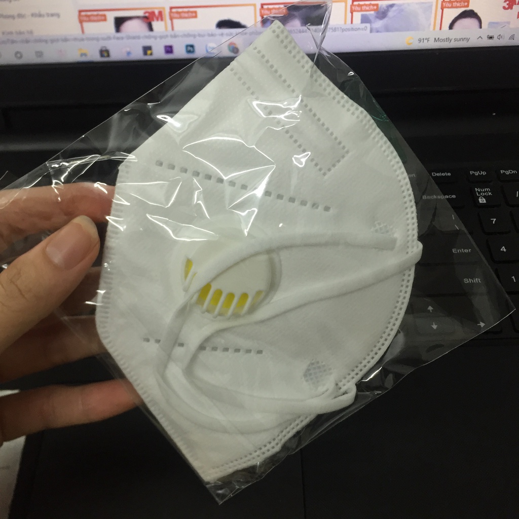 Khẩu trang SHB Pro mask 3D N95 Lọc Bụi Siêu Mịn, Có Van Thở, hàng Việt Nam xuất khẩu